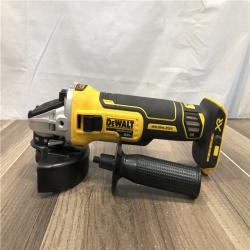 AS-IS DEWALT 20V MAX XR Cordless Brushless 4.5 in. Slide Switch Small Angle Grinder with Kickback Brake (Tool Only)