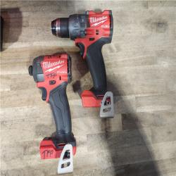 HOUSTON LOCATION - AS-IS Milwaukee FUEL 18V Lithium-Ion Brushless Cordless Hammer Drill and Impact Driver Combo Kit