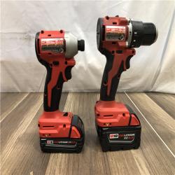 AS-IS Milwaukee 18-Volt Lithium-Ion Brushless Cordless Compact Hammer Drill/Impact Combo Kit