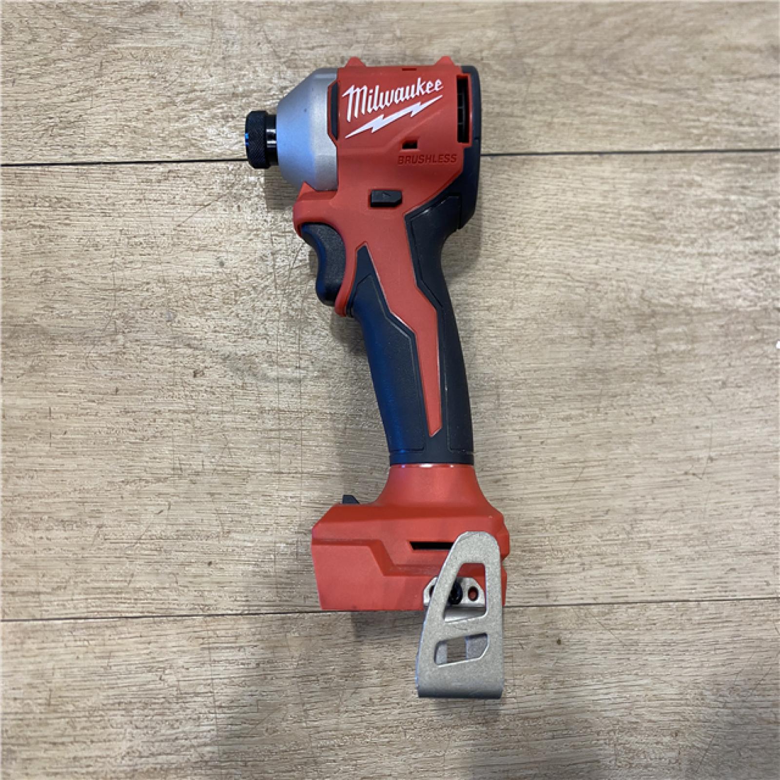 AS-IS Milwaukee 18V Lithium-Ion Compact Brushless Cordless 1/4 in. Impact Driver (Tool-Only)