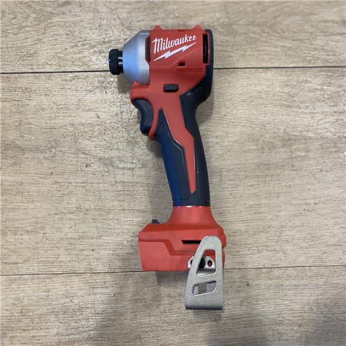 AS-IS Milwaukee 18V Lithium-Ion Compact Brushless Cordless 1/4 in. Impact Driver (Tool-Only)