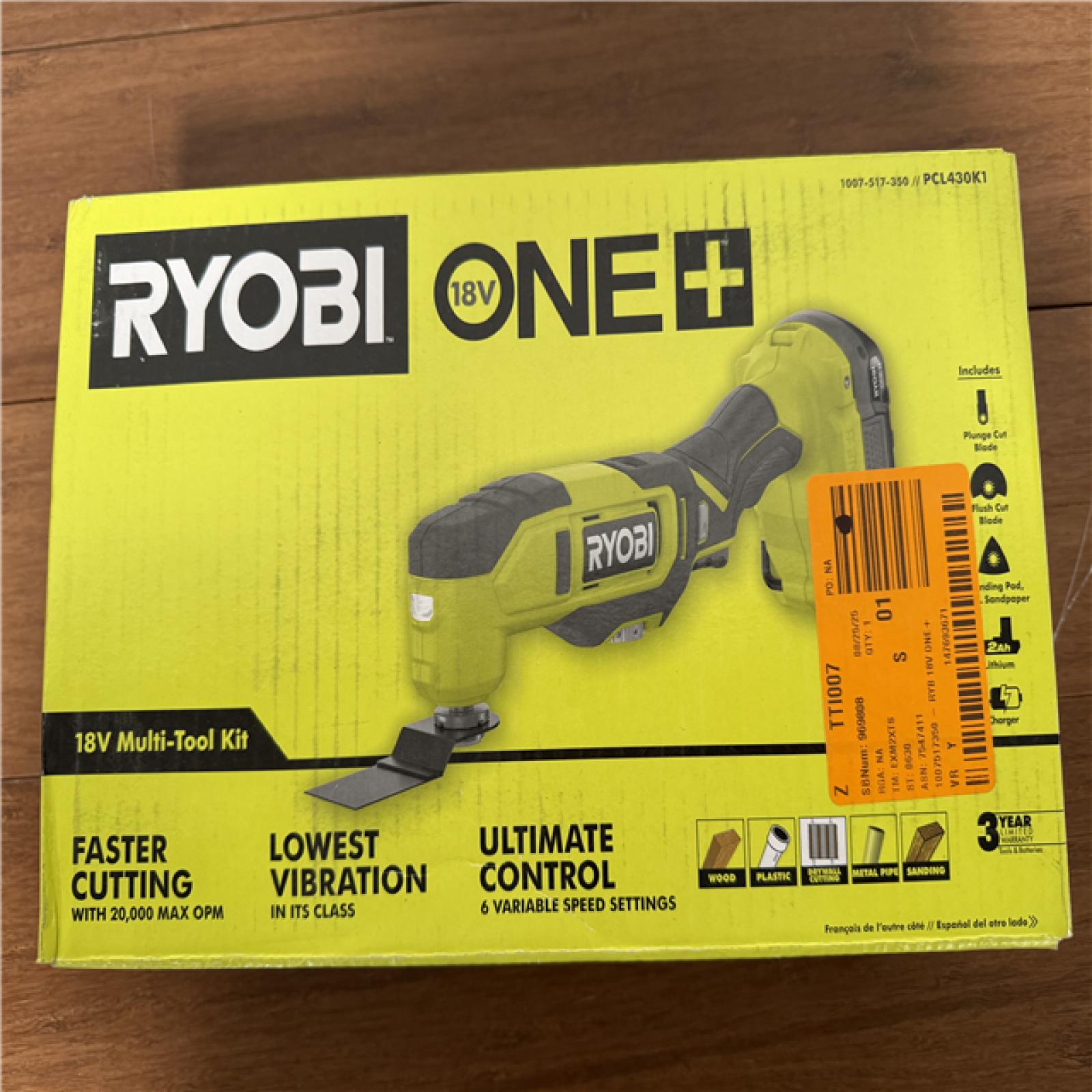 California NEW/Sealed Box Ryobi 18V Multi-Tool Kit, Includes Battery & Charger