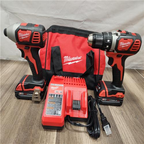 AS-IS- Milwaukee 18V Cordless Brushed 2-Tool Drill/Driver and Impact Driver Kit