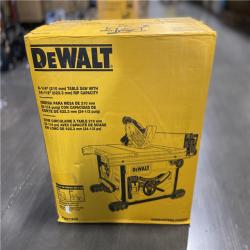 AS-IS - DEWALT 15 Amp Corded 8-1/4 in. Compact Portable Jobsite Tablesaw