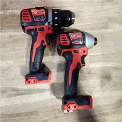 HOUSTON LOCATION - AS-IS Milwaukee 18V Cordless Brushed 2-Tool Drill/Driver and Impact Driver Kit