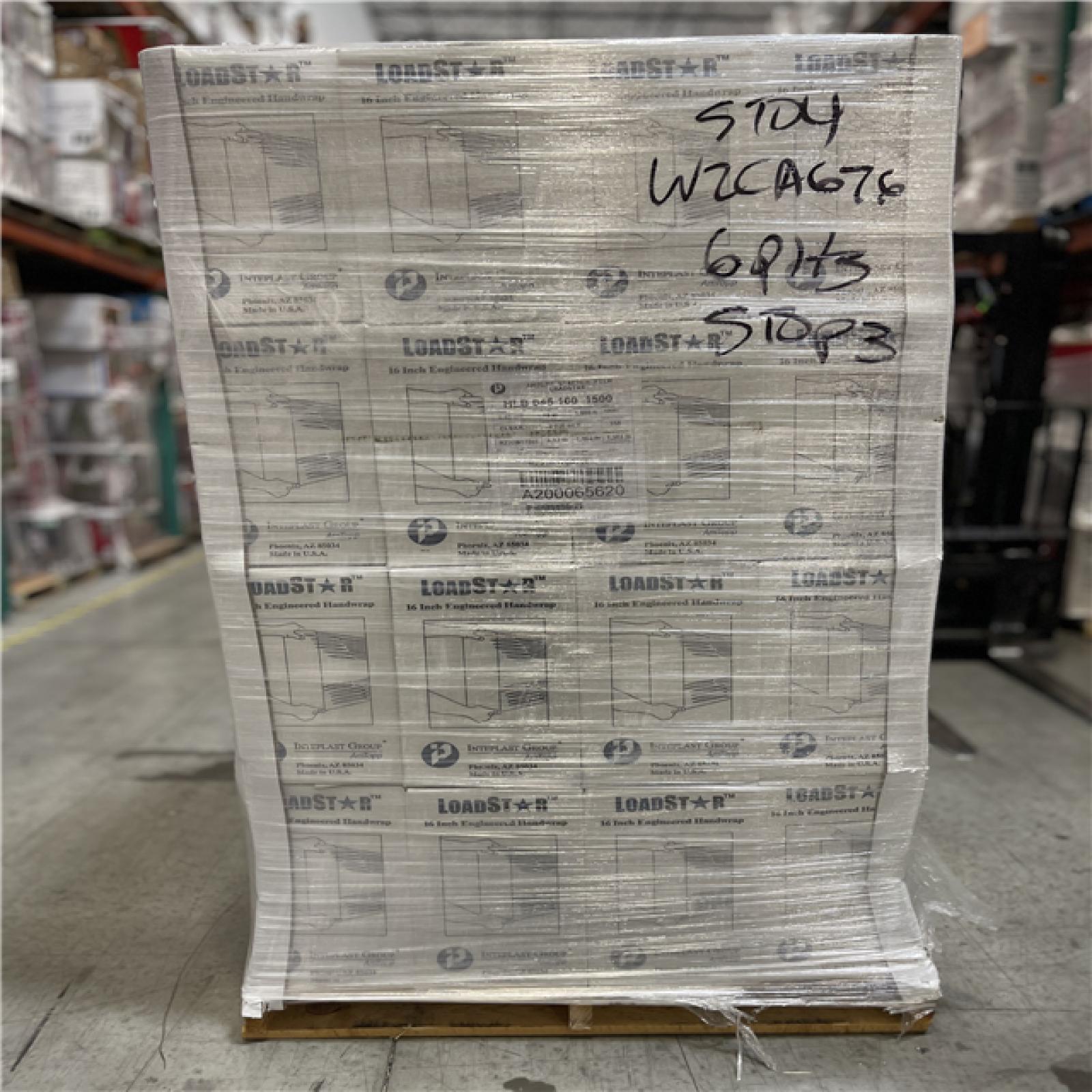 DALLAS LOCATION- LOAD STAR 16INCH ENGINEERED HANDWRAP PALLET-(256 ROLLS)