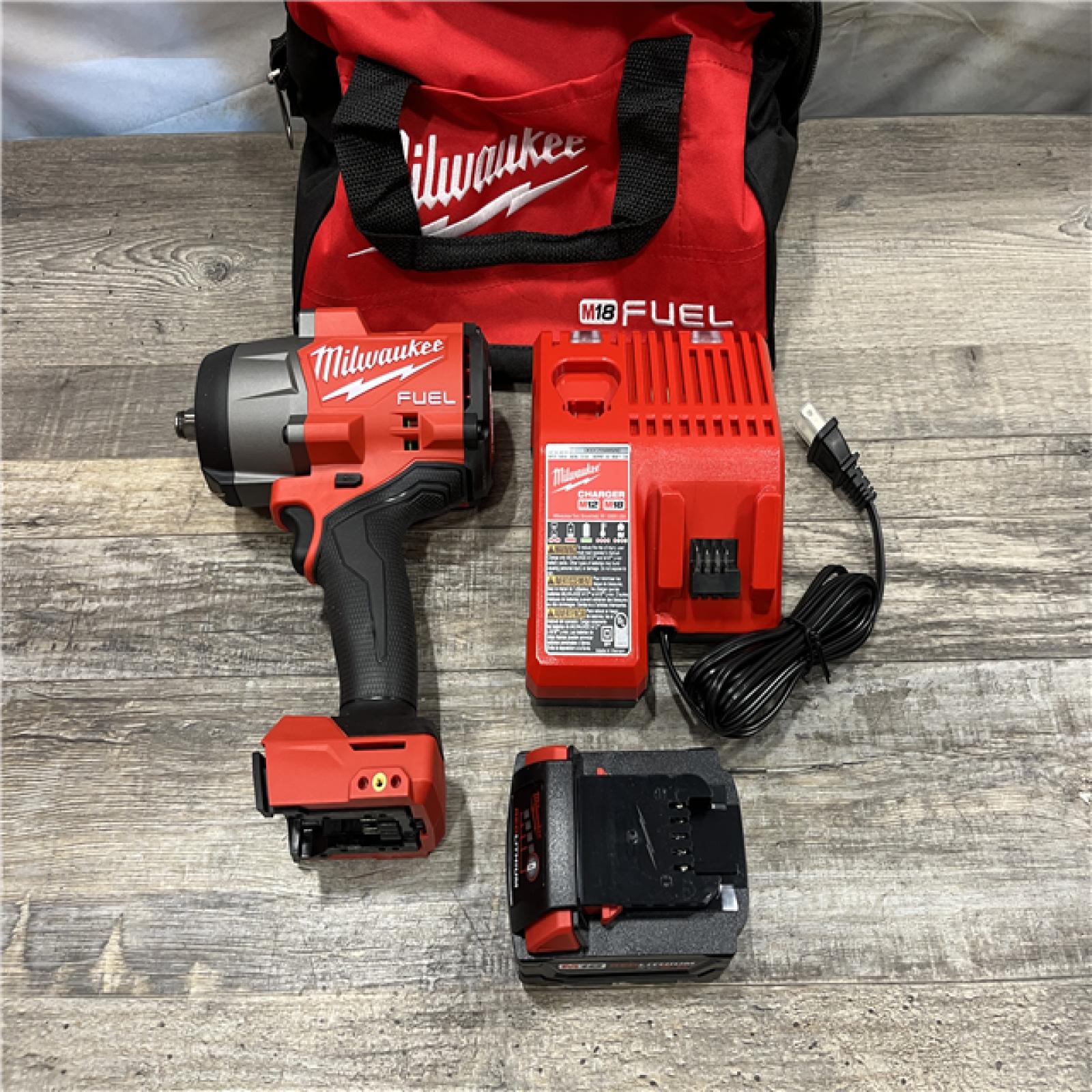 AS-IS Milwaukee FUEL 18V Lithium-Ion Brushless Cordless 1/2 in. Impact Wrench w/Friction Ring Kit