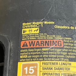 AS-IS DEWALT Pneumatic 15-Degree Coil Corded Siding Nailer