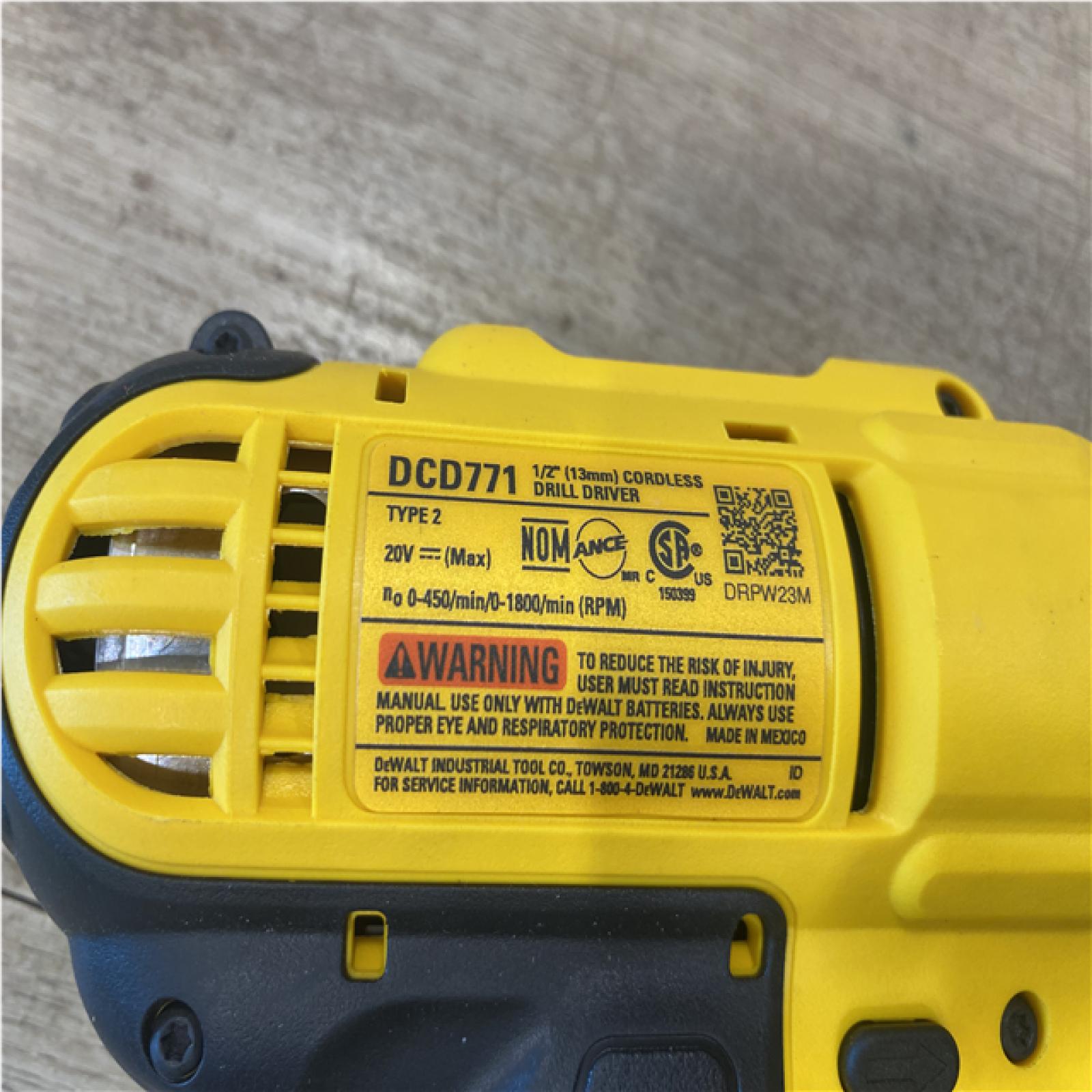 as-is Dewalt 20-Volt MAX Lithium-Ion Cordless 1/2 in. Drill/Driver (Tool Only)