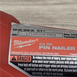 AS-IS Milwaukee 2540-20 12V 23 Gauge Cordless Pin Nailer (Tool Only)