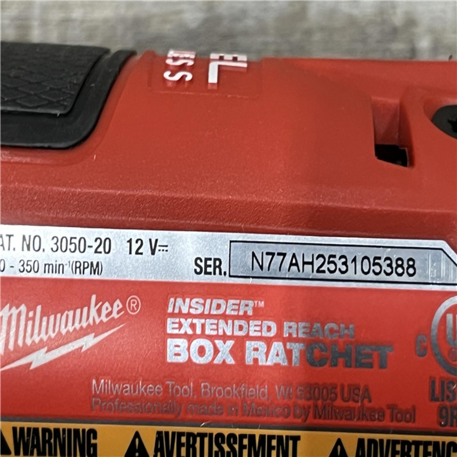 AS-IS Milwaukee FUEL INSIDER 12V Lithium-Ion Brushless Cordless 1/4 in. - 3/8 in. Extended Reach Box Ratchet (Tool-Only)