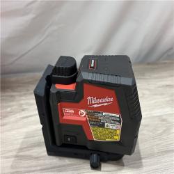 AS-IS Milwaukee 100 ft. REDLITHIUM Lithium-Ion USB Green Rechargeable Cross Line Laser Level with Charger