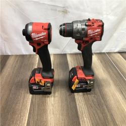 AS-IS Milwaukee FUEL 18V Lithium-Ion Brushless Cordless Hammer Drill and Impact Driver Combo Kit