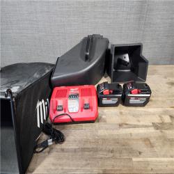 HOUSTON LOCATION - AS-IS Milwaukee M18 FUEL Brushless Cordless 21 in. Walk Behind Dual Battery Self-Propelled Mower Kit W/ (2) HD12.0 BATTERY & RAPID CHARGER