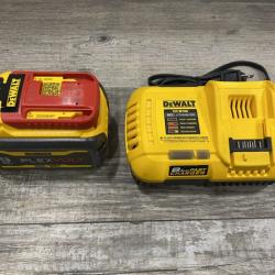 AS-IS DEWALT 20V/60V MAX FLEXVOLT Lithium-Ion 9.0Ah Battery and Charger Starter Kit