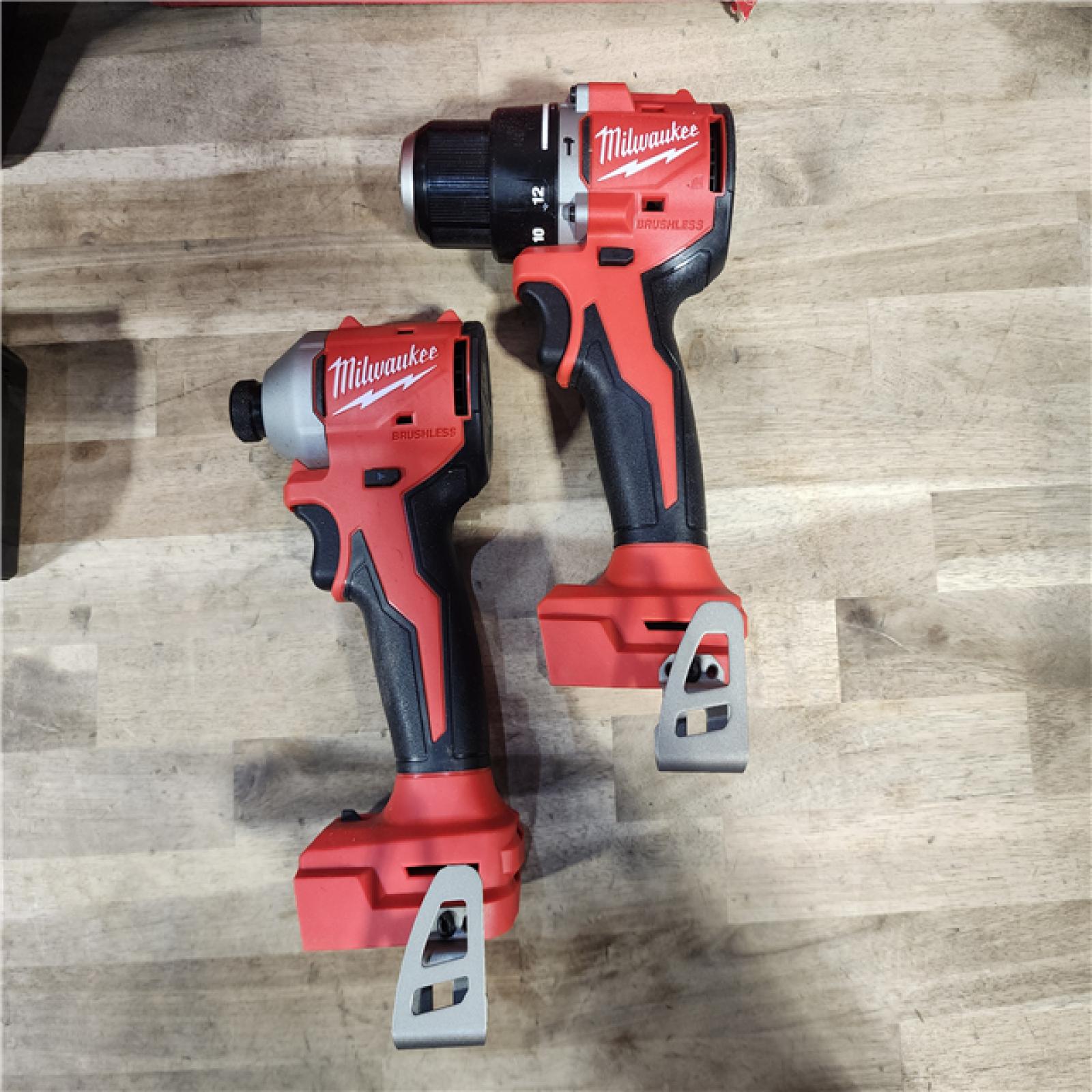HOUSTON LOCATION - AS-IS (APPEARS LIKE NEW) M18 18-Volt Lithium-Ion Brushless Cordless Compact Hammer Drill/Impact Combo Kit (2-Tool) with (2) Batteries, Bag