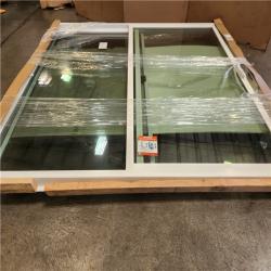 Phoenix JELD-WEN V-2500 96 in. x 80 in. x 4-9/16 in. Jamb White Vinyl Left-Hand Sliding Patio Door with Low-E Glass (Screen Included)