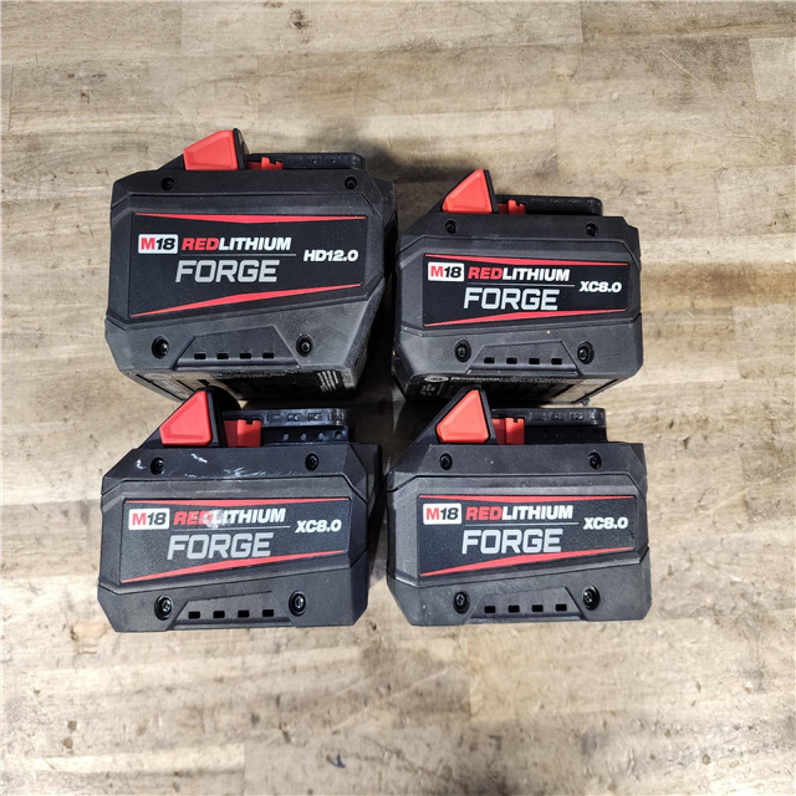 HOUSTON LOCATION - AS-IS MILWAUKEE FORGE BATTERY PACK QTY - 4