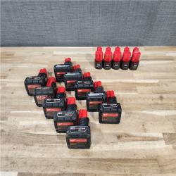 HOUSTON LOCATION - AS-IS MILWAUKEE BATTERY PACK QTY - 15