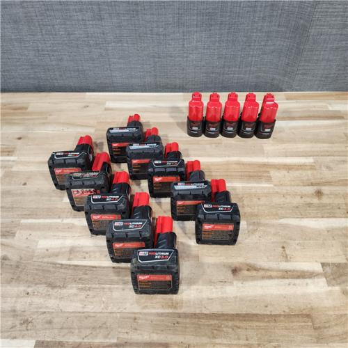 HOUSTON LOCATION - AS-IS MILWAUKEE BATTERY PACK QTY - 15