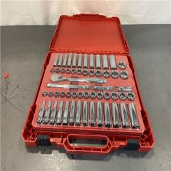 AS-IS - Milwaukee 3/8 in. Drive SAE/Metric Ratchet and Socket Mechanics Tool Set (56-Piece)
