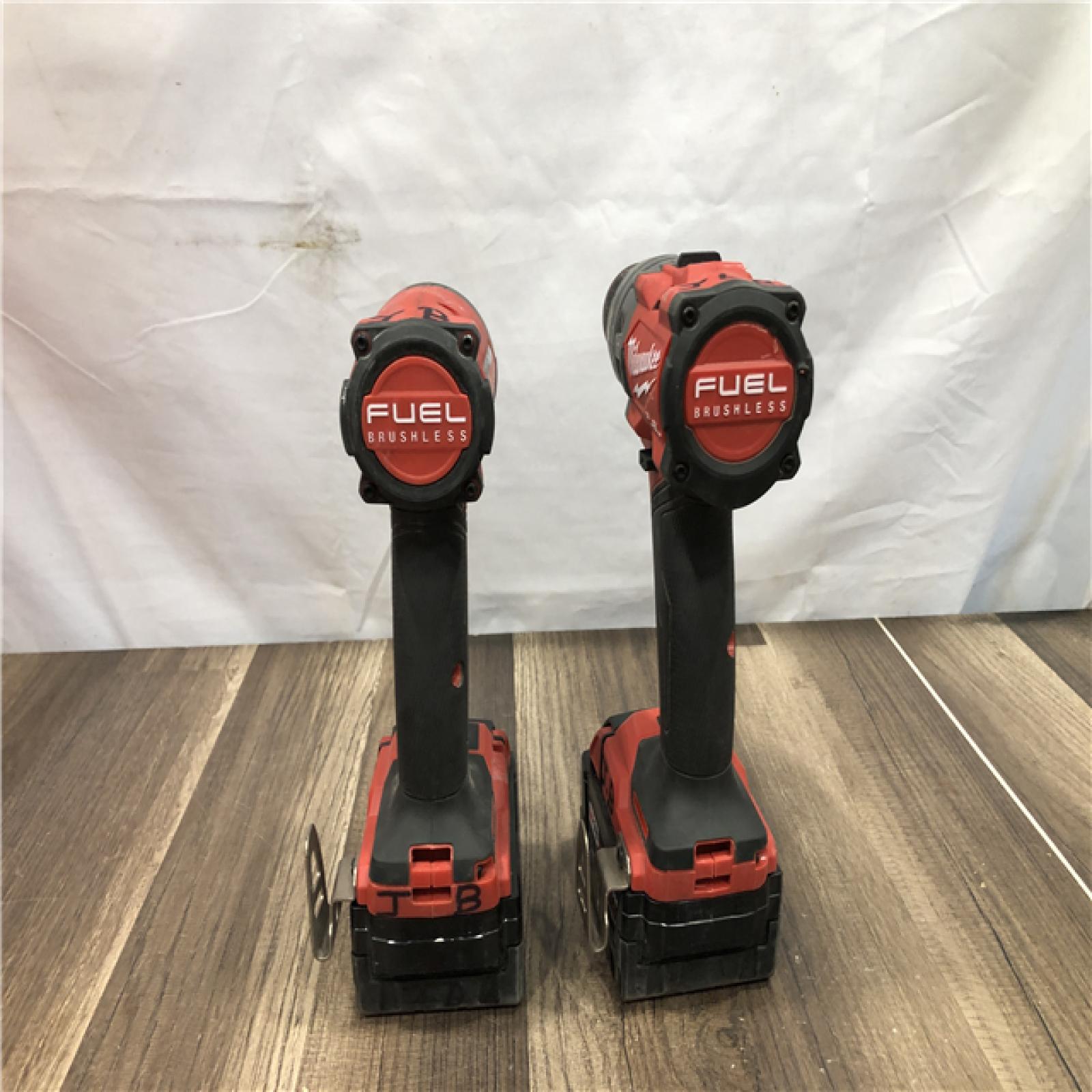 AS-IS Milwaukee FUEL 18V Lithium-Ion Brushless Cordless Hammer Drill and Impact Driver