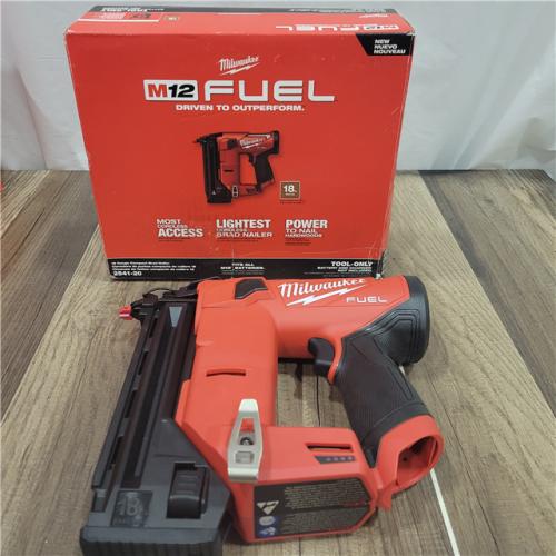 AS-IS Milwaukee M12 FUEL 12-Volt Lithium-Ion Brushless Cordless 18-Guage Compact Brad Nailer (Tool Only)