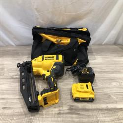 AS-IS DEWALT 20V MAX XR 16-Gauge Electric Cordless Angled Finishing Nailer Kit