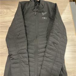 AS-IS Women's Medium M12 12-Volt Lithium-Ion Cordless AXIS Black Heated Quilted Jacket Kit with (1) 3.0 Ah Battery and Charger