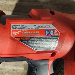 HOUSTON LOCATION - AS-IS Milwaukee 2839-20 M18 FUEL 15 Ga. 18 Volt Brushless Angled Finish Nailer (TOOL ONLY)