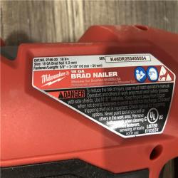 AS-IS Milwaukee FUEL 18-Volt Lithium-Ion Brushless Cordless Gen II 18-Gauge Brad Nailer (Tool-Only)
