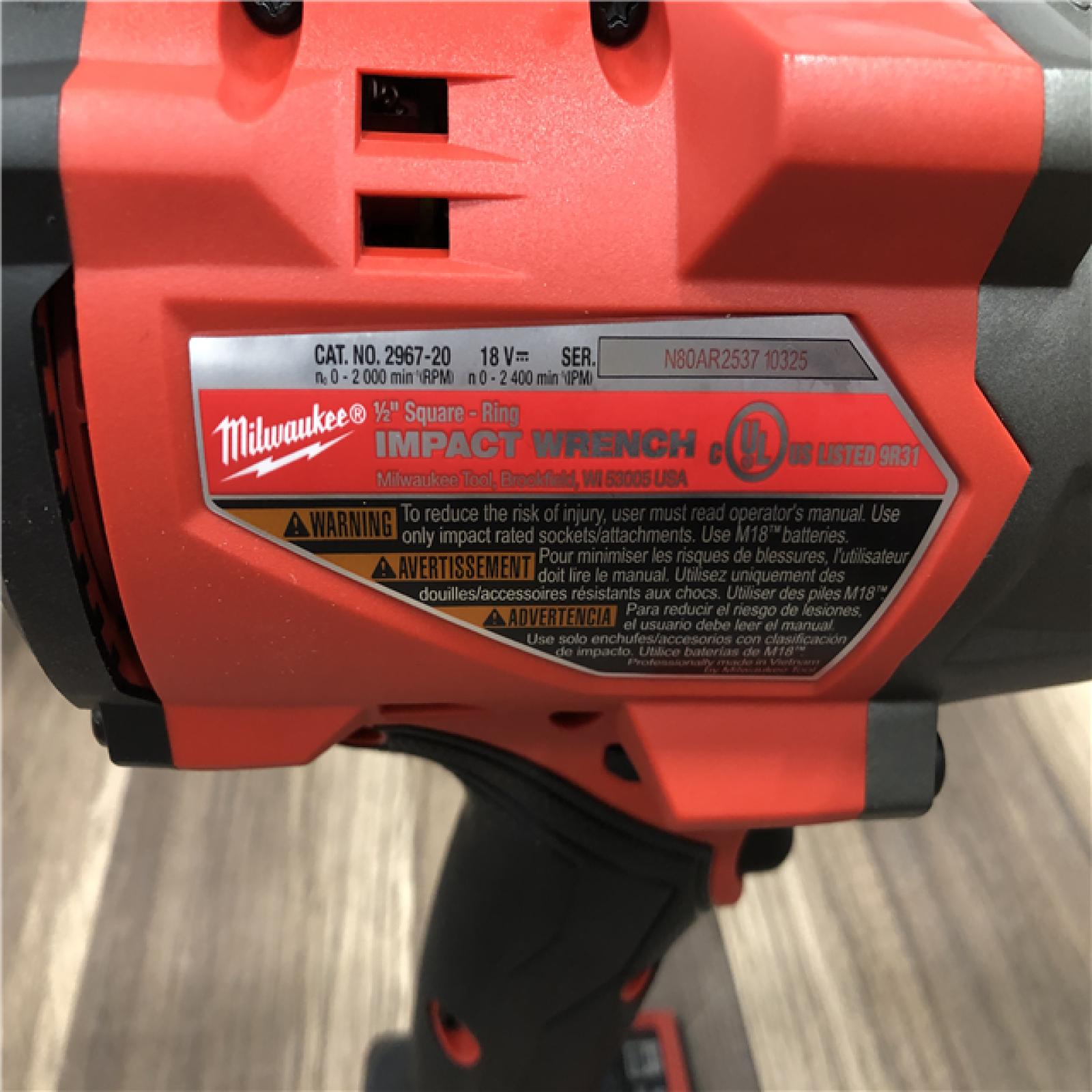 AS-IS Milwaukee FUEL 18V Lithium-Ion Brushless Cordless 1/2 in. Impact Wrench with Friction Ring (Tool-Only)