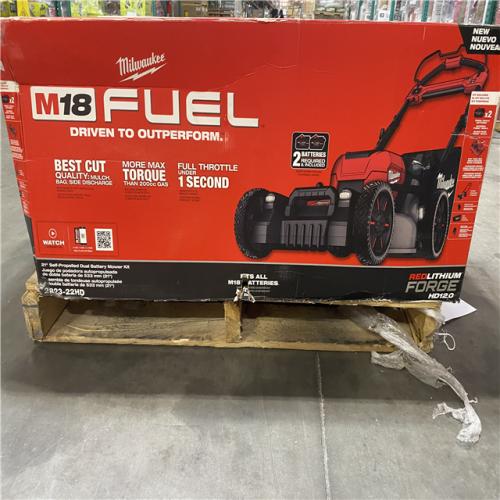 As-Is- Milwaukee M18 FUEL Brushless Cordless 21 in. Walk Behind Dual Battery Self-Propelled Mower Kit