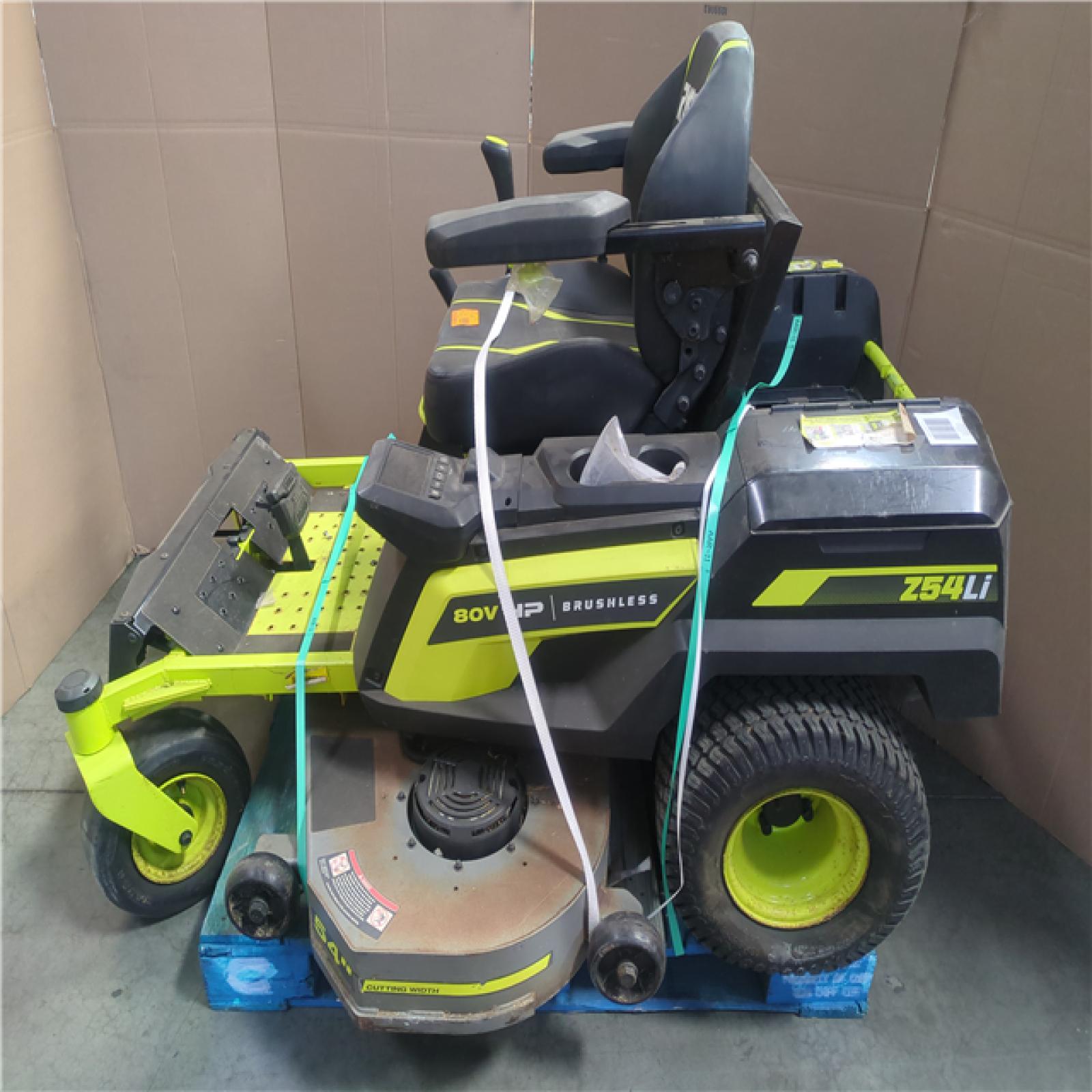 CALIFORNIA AS-IS RYOBI SITDOWN LAWNMOWER