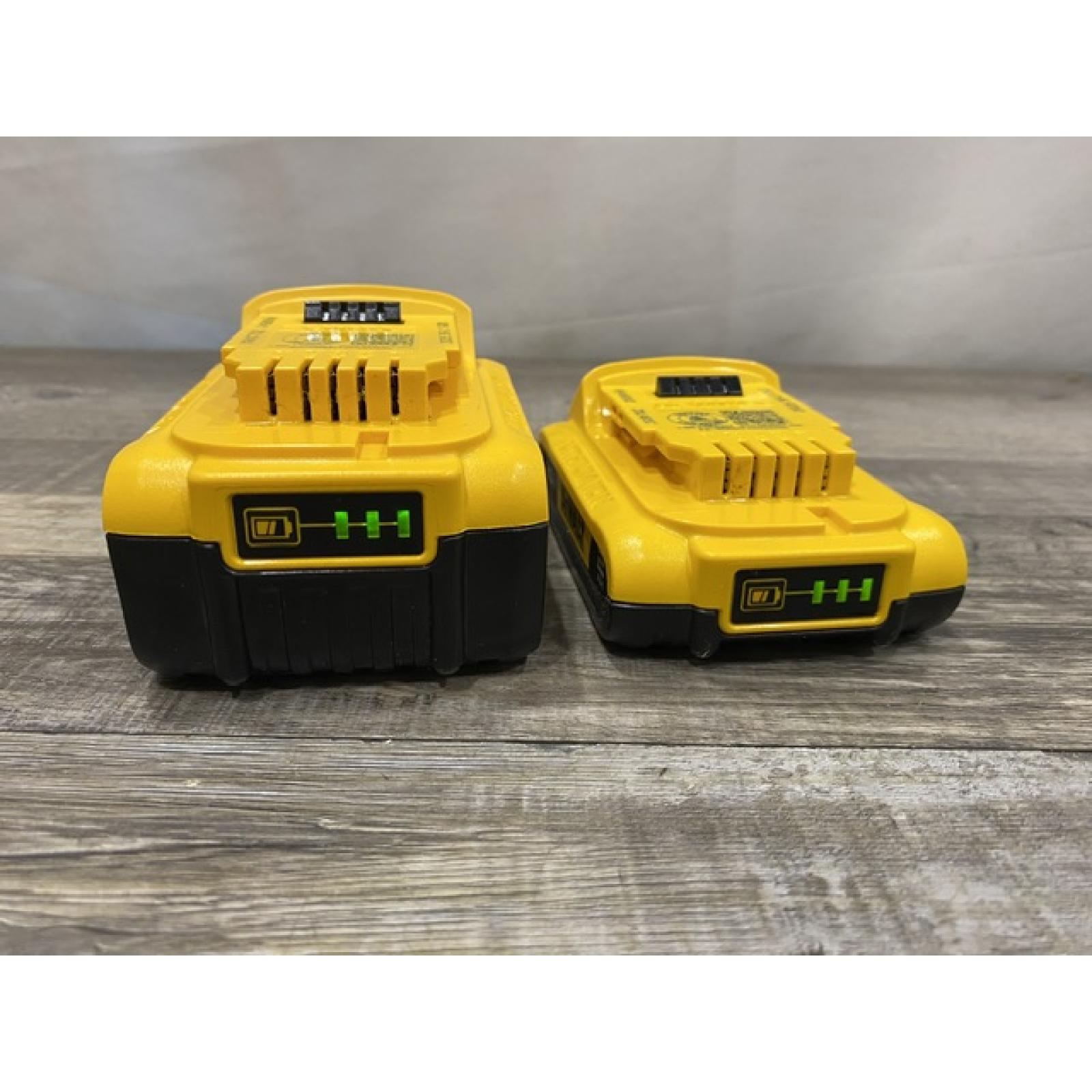 AS-IS DEWALT 20V MAX Lithium-Ion Battery Kit with 5.0Ah and 2.0Ah Battery and Charger