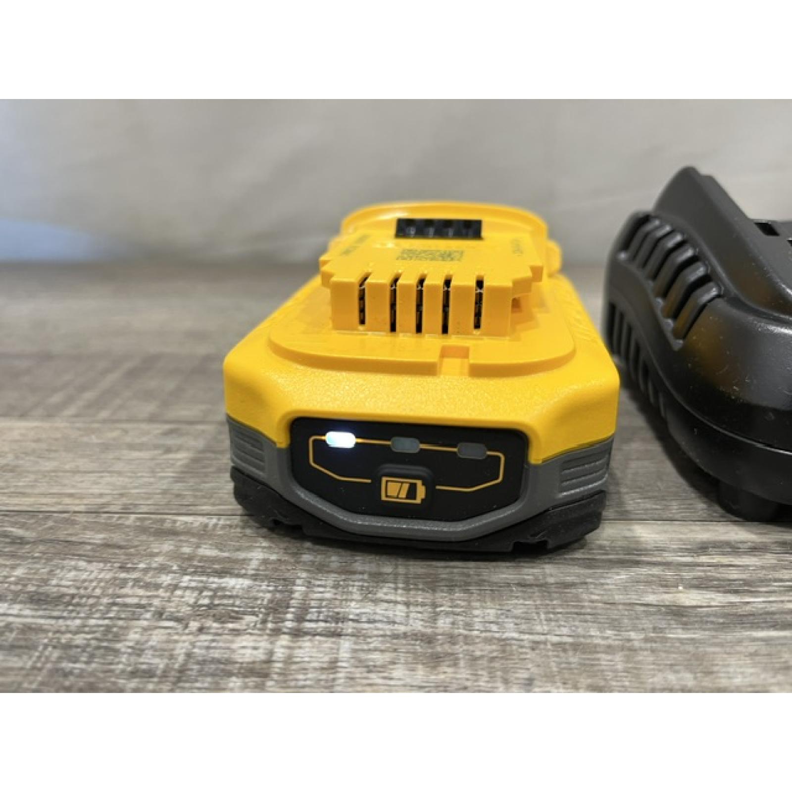 AS-IS DEWALT 20V MAX XR POWERSTACK Lithium-Ion Battery Starter Kit with 3.5Ah Battery and Charger