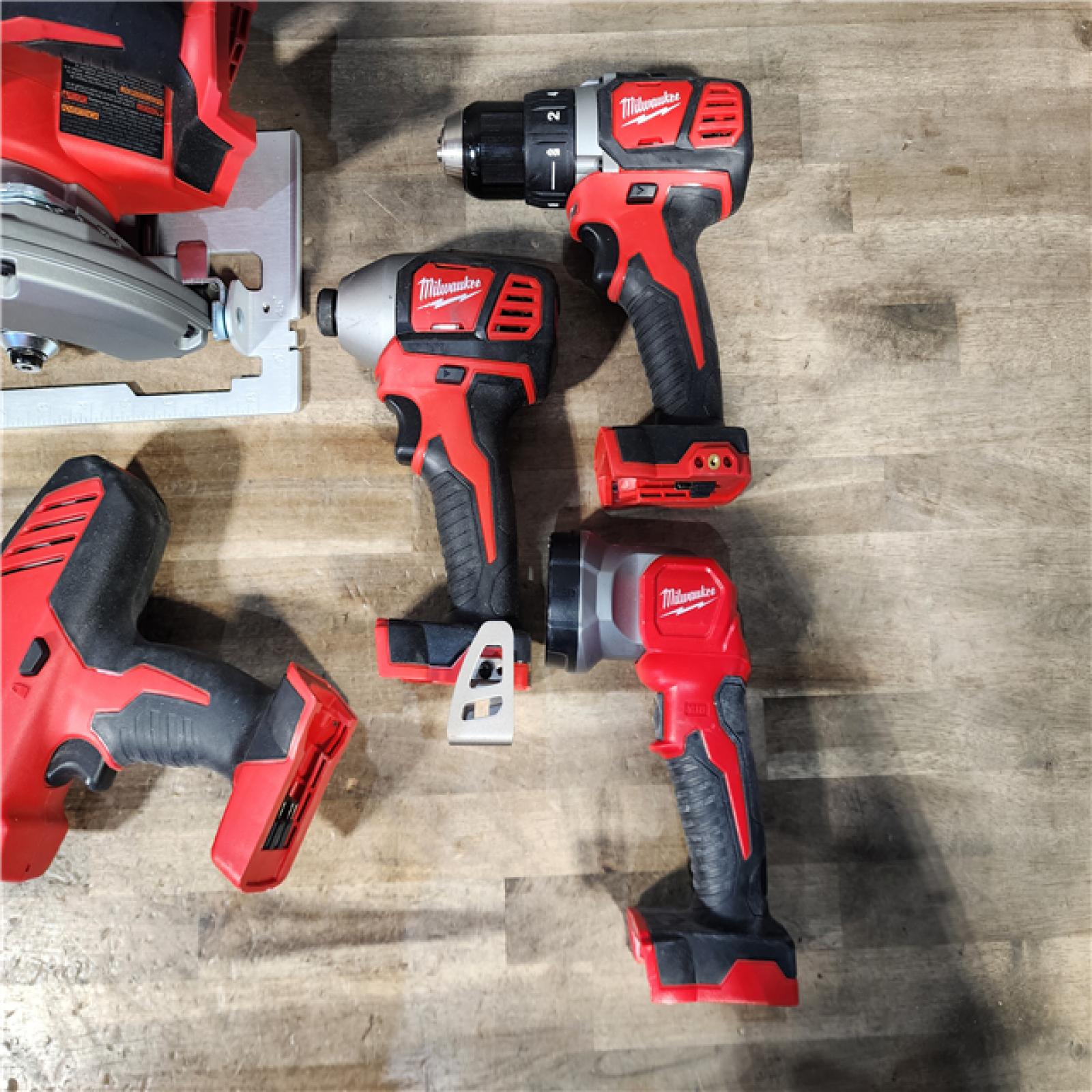 HOUSTON LOCATION - AS-IS M18 18V Lithium-Ion Cordless Combo Kit (5-Tool) with (1) 3.0Ah and (1) 1.5Ah Battery  (1) Charger  (1) Tool Bag
