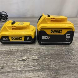 AS-IS DEWALT 20V MAX Lithium-Ion Battery Kit with 5.0Ah and 2.0Ah Battery and Charger