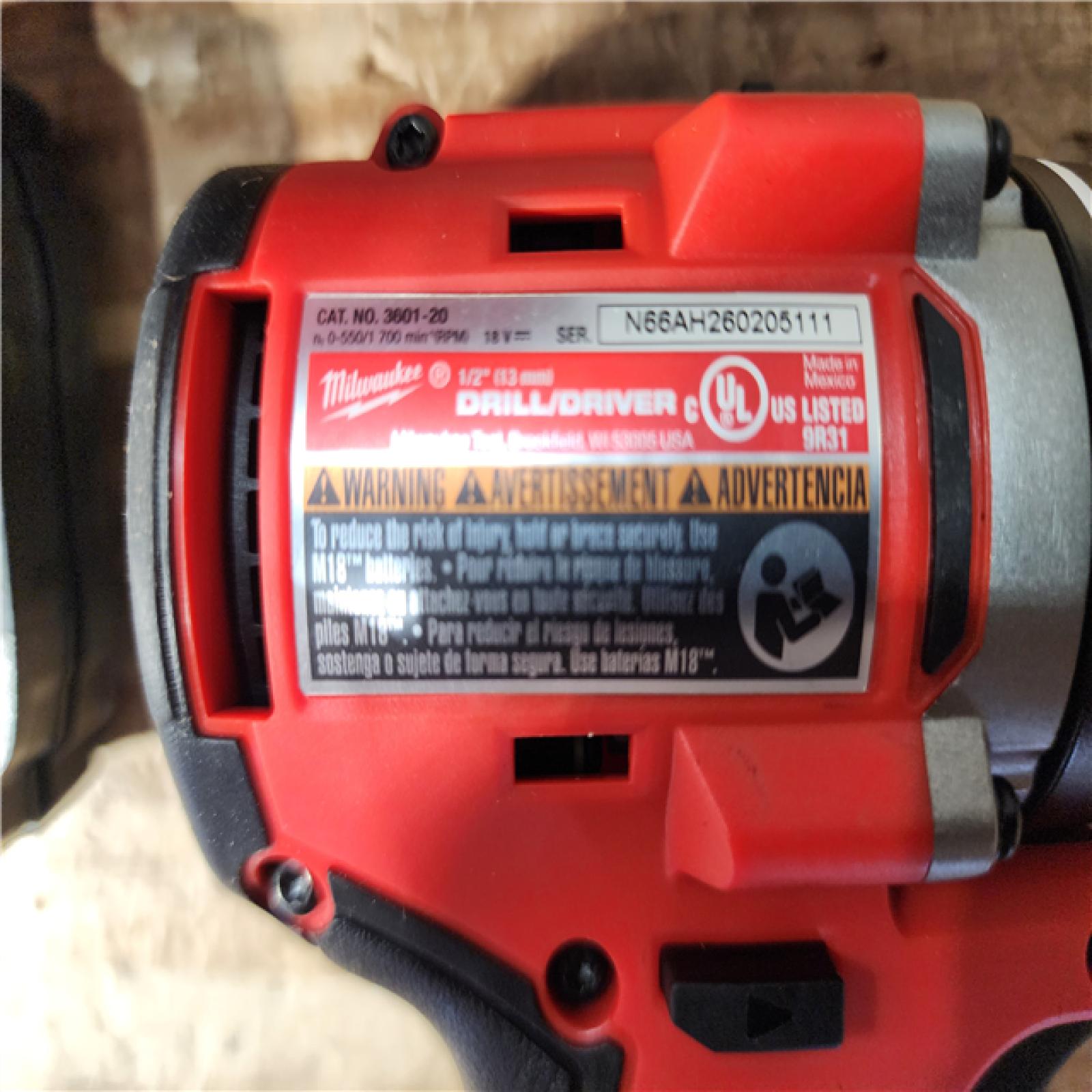 HOUSTON LOCATION - AS - IS Milwaukee 18V Lithium-Ion Brushless Cordless 1/2 in. Compact Drill/Driver with kit