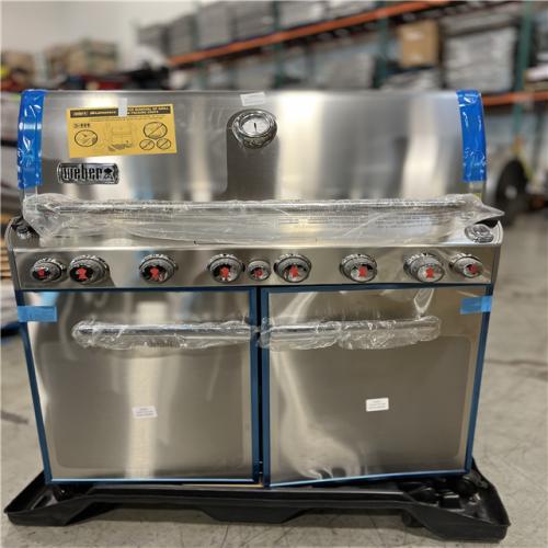 DALLAS LOCATION - Weber Summit S-670 6-Burner Liquid Propane Gas Grill in Stainless Steel with Built-In Thermometer and Rotisserie