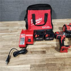 HOUSTON LOCATION - AS - IS Milwaukee 2 Tool Combo Kit W/ (2) Battery & Charger