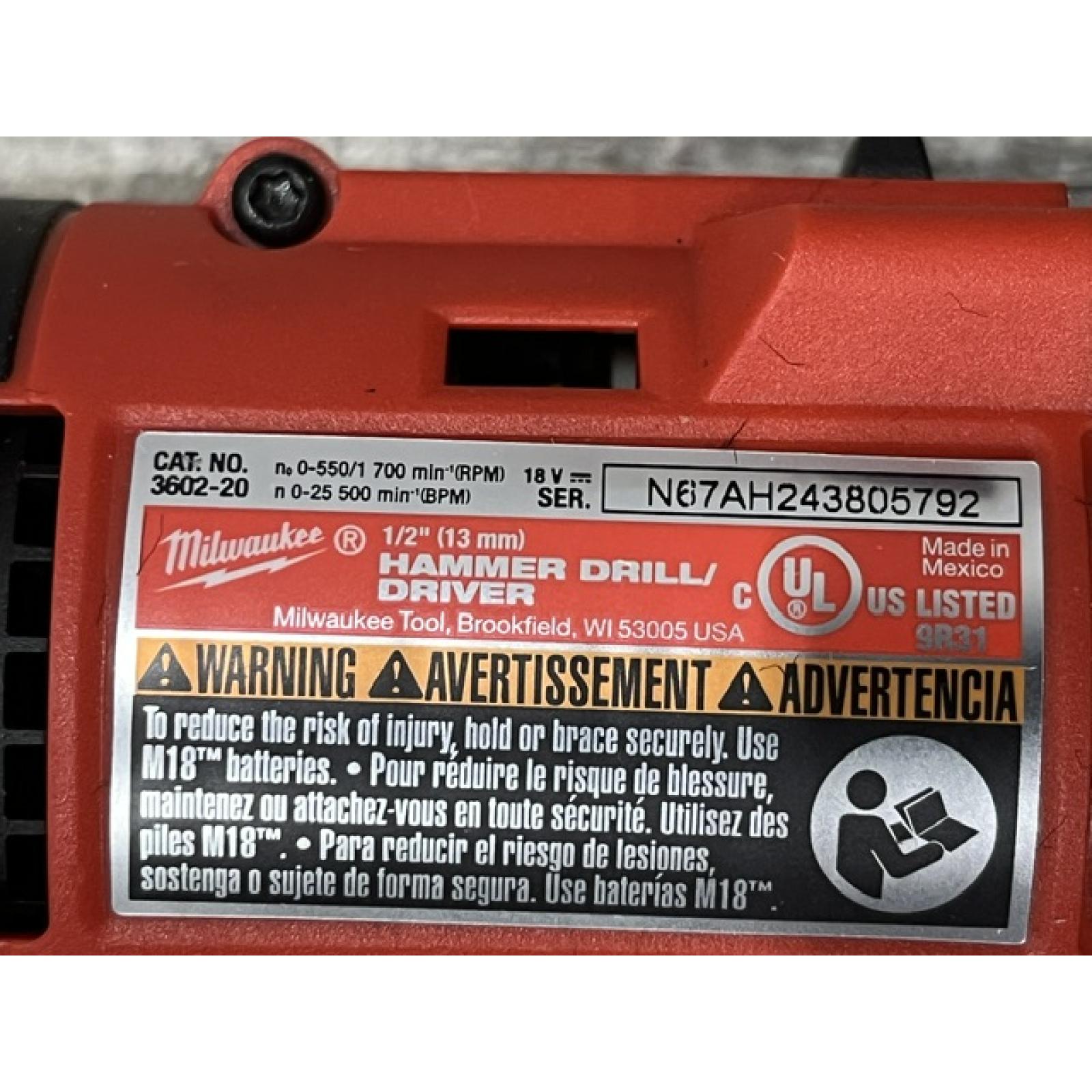 AS-IS Milwaukee 18-Volt Lithium-Ion Brushless Cordless Compact Hammer Drill/Impact Combo Kit