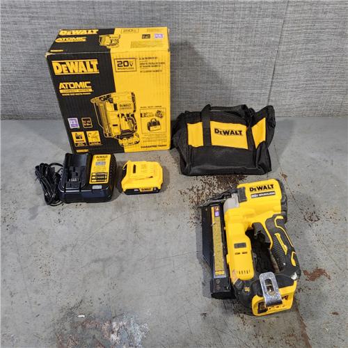 HOUSTON LOCATION - AS-IS DEWALT ATOMIC 20V MAX Lithium Ion Cordless 23 Gauge Pin Nailer Kit with 2.0Ah Battery and Charger