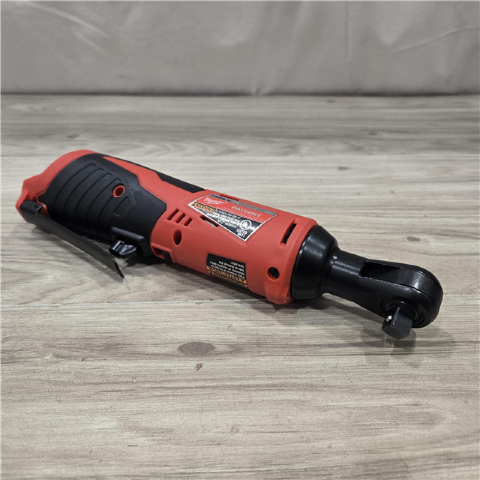 AS-IS Milwaukee M12/M18 12/18V Cordless 3/8 in. Ratchet and 1/2 in. High Torque Impact Wrench Kit
