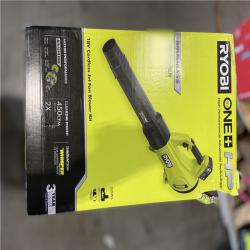 NEW! - RYOBI ONE+ HP 18V Brushless Whisper Series 130 MPH 450 CFM Cordless Battery Leaf Blower