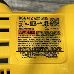 AS-IS DEWALT 20V MAX Cordless 4.5 in. - 5 in. Angle Grinder (Tool Only)