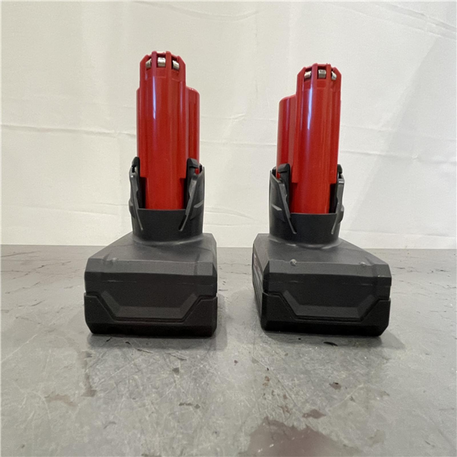 AS-IS - Milwaukee M12 12V Lithium-Ion XC High Output 5.0 Ah Battery (2-Pack) Starter Kit