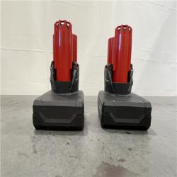 AS-IS - Milwaukee M12 12V Lithium-Ion XC High Output 5.0 Ah Battery (2-Pack) Starter Kit