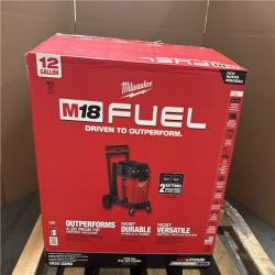 CALIFORNIA AS IS MILWAUKEE 12 GALLON DUAL BATTERY WET DRY VACUUM KIT