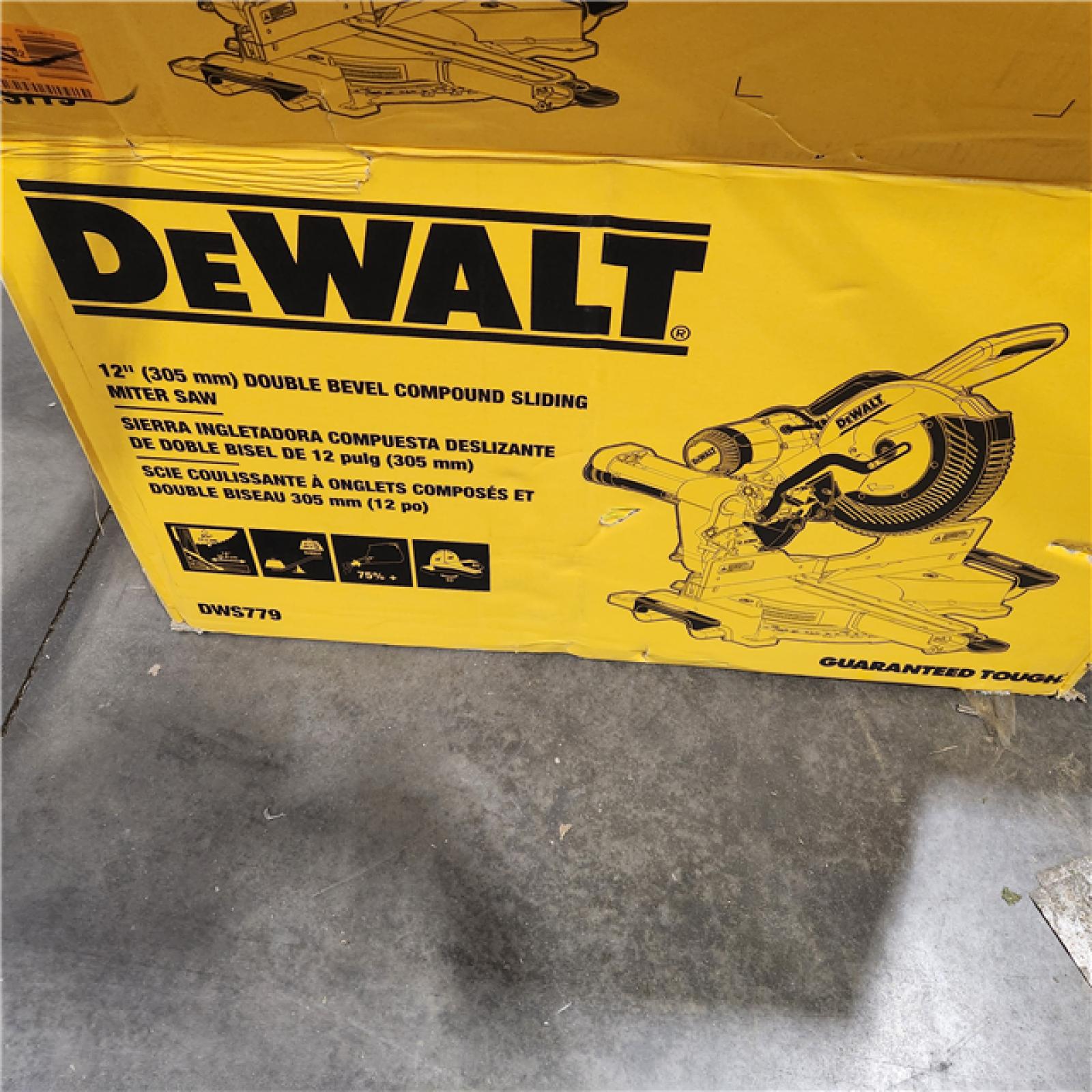 As-Is- DeWalt 15 Amps 12 in. Corded Dual-Bevel Sliding Compound Miter Saw